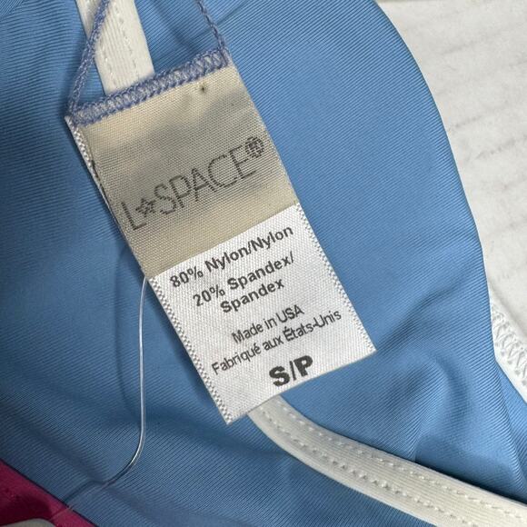 L*Space Pamela Tankini Top in Aura-White-Bubblegum NWT Size Small - Picture 8 of 8